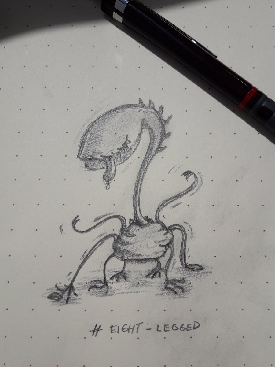 MatoVano's tweet photo. #aprilartchallenge #aprilartchallenge2018 DAY 28 #eightlegged https://t.co/l9MEbqTc2R