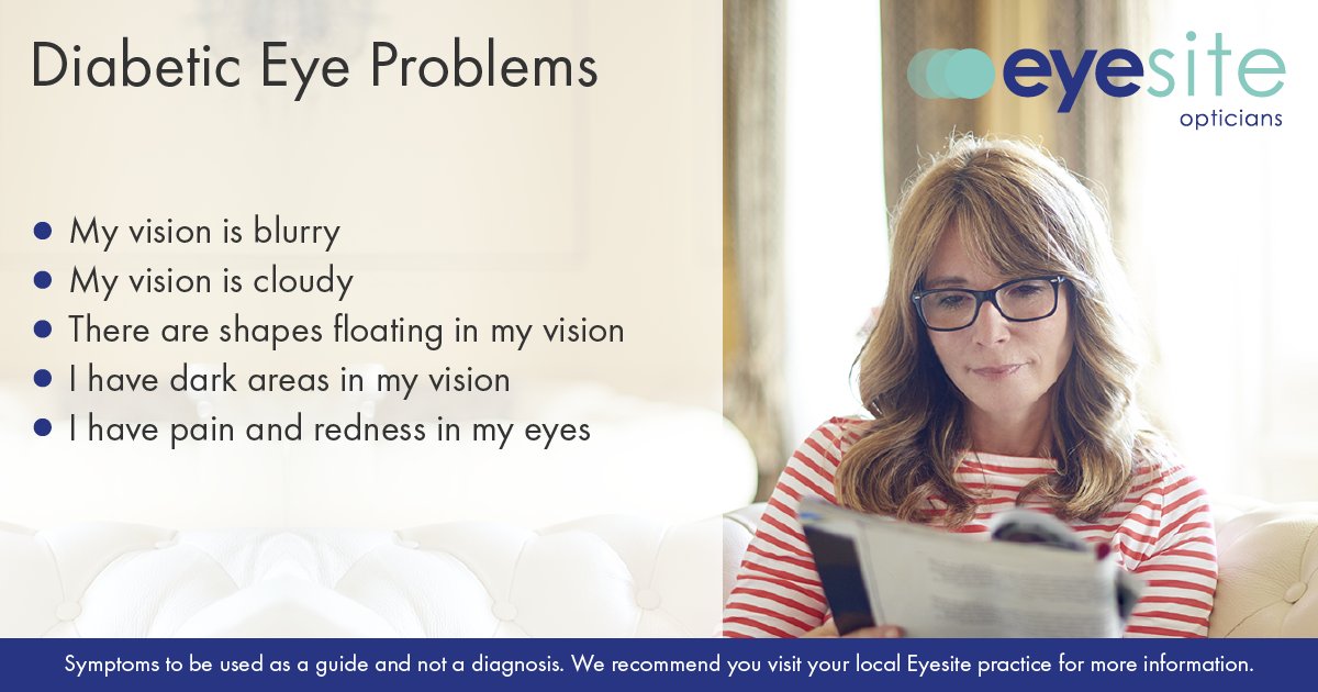 Eyesite's tweet photo. There are almost 3.7 million people diagnosed with #diabetes in the UK. Diabetes can lead to a number of eye conditions, including: https://t.co/JQSZ8l1mcs