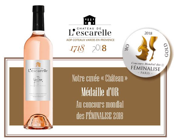 lescarelle's tweet photo. Une nouvelle médaille en or lors du coucours très féminin "les Féminalise"   pour notre cuvée   "château" rosé 
Mesdames ont bon goût ! 😉 https://t.co/O3w5rbemr4