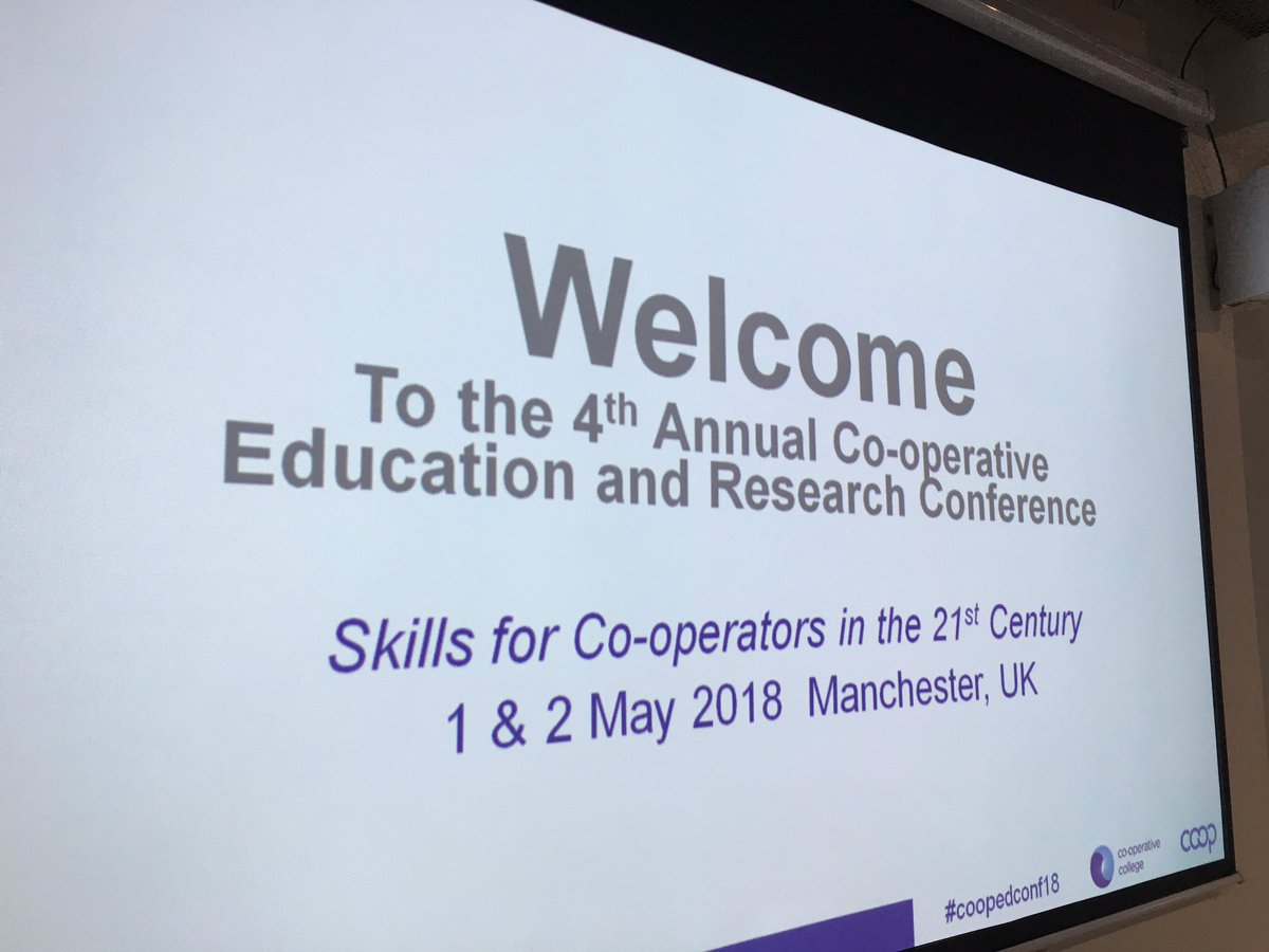 coopnews's tweet photo. Today we're at the @Coop_CollegeUK #education conference in #Manchester. Looking forward to hearing from @icacoop's Ariel Guarco and Bruno Roelants, @coopuk's @emercoleman, @The_TUC' Kevin Rowan &amp; more... #coopedconf18 #coops https://t.co/ptoLSFEOF8