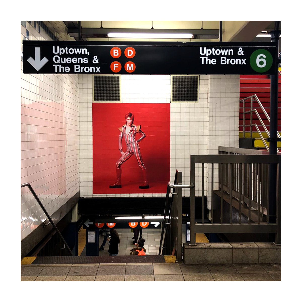 ZoneTwoUK's tweet photo. #ZTLOVES Our team in NYC checked out the @DavidBowieReal ๐จโ๐ค subway station takeover at the weekend and it was ๐ฅ๐ฅ๐ฅ #ZoneTwoUS #NYC #DavidBowie #DavidBowieSubwayTakeover https://t.co/S7KCEG8vwq