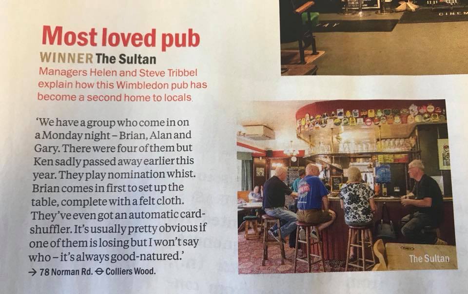 SultanBrewpub's tweet image. It's official! We are very pleased to announce that we have won the Time Out Love London award and The Sultan has been voted London's most loved pub. Thank you to everyone who voted for us and to all of you who make The Sultan the great pub it is.