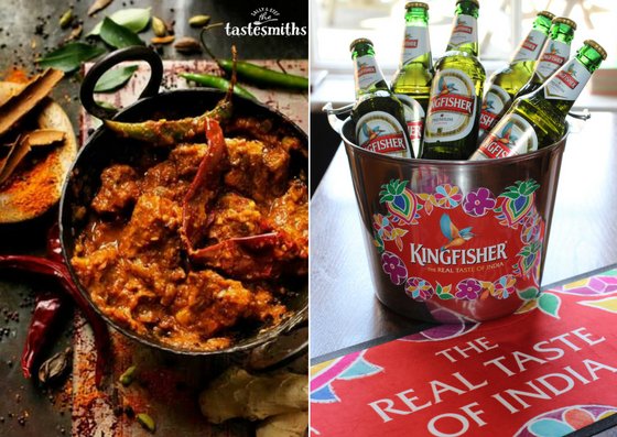 Tastesmiths's tweet photo. Here's a tasty little #Giveaway! #Win a selection of #Tastesmiths curry kits and a case of @KingfisherBeer! To enter, follow both accounts &amp; RT. Winner to be announced 09/05/18 at 4pm. https://t.co/hioM0kLHkp