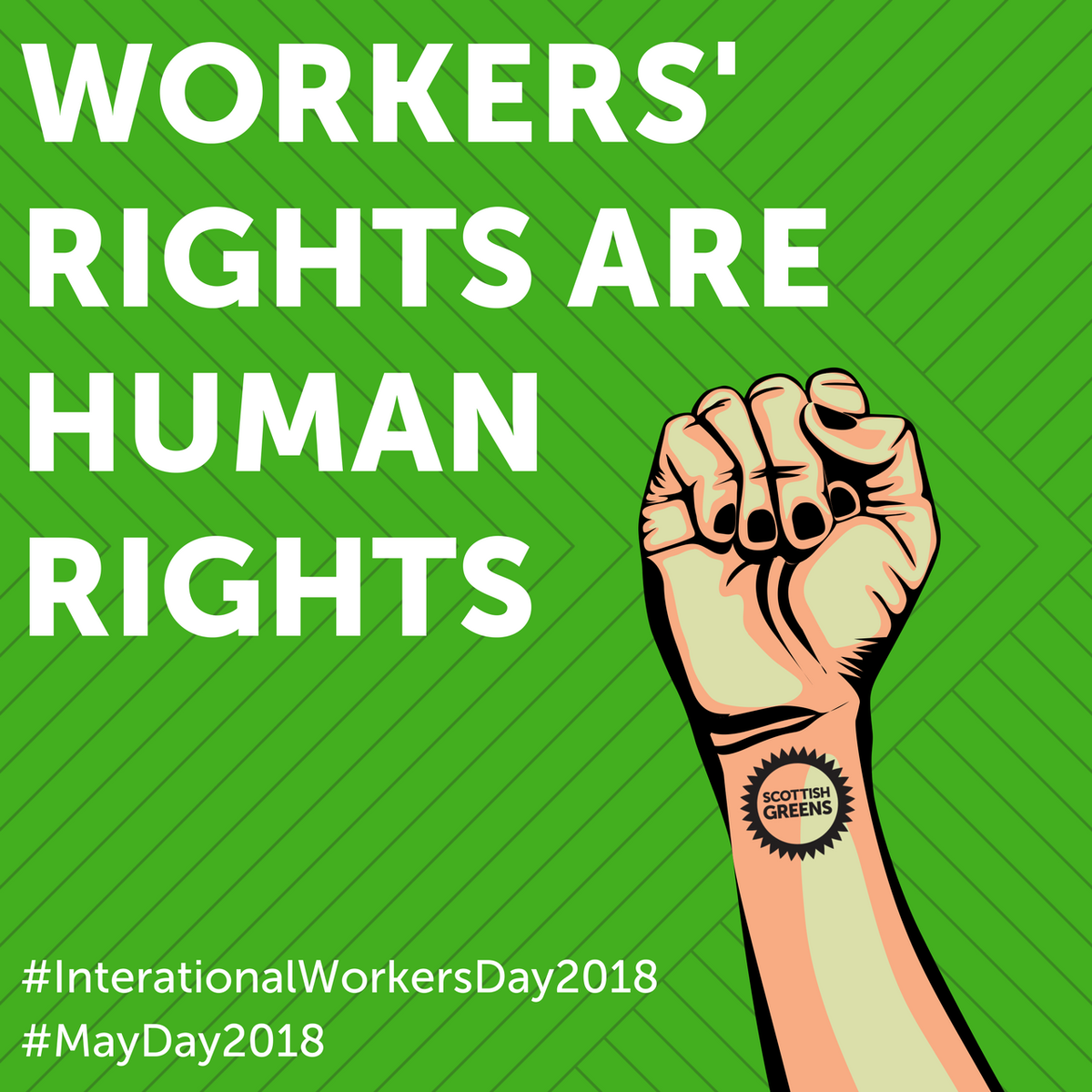 scottishgreens's tweet photo. Happy May Day! #MayDay2018 #InternationalWorkersDay2018 https://t.co/qZKzay9Jfn