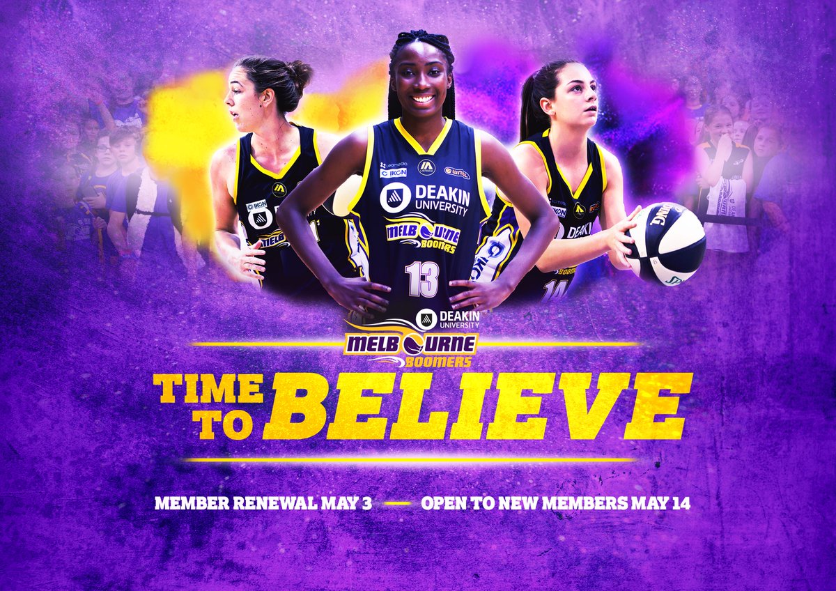 Hey Melbourne, it's #TimeToBelieve .... renewals open on May 3, new members welcome to join from May 14. These little rippers are going to be 🔥🔥🔥 property! <a href="/Deakin/">Deakin University</a> <a href="/WNBL/">WNBL</a>