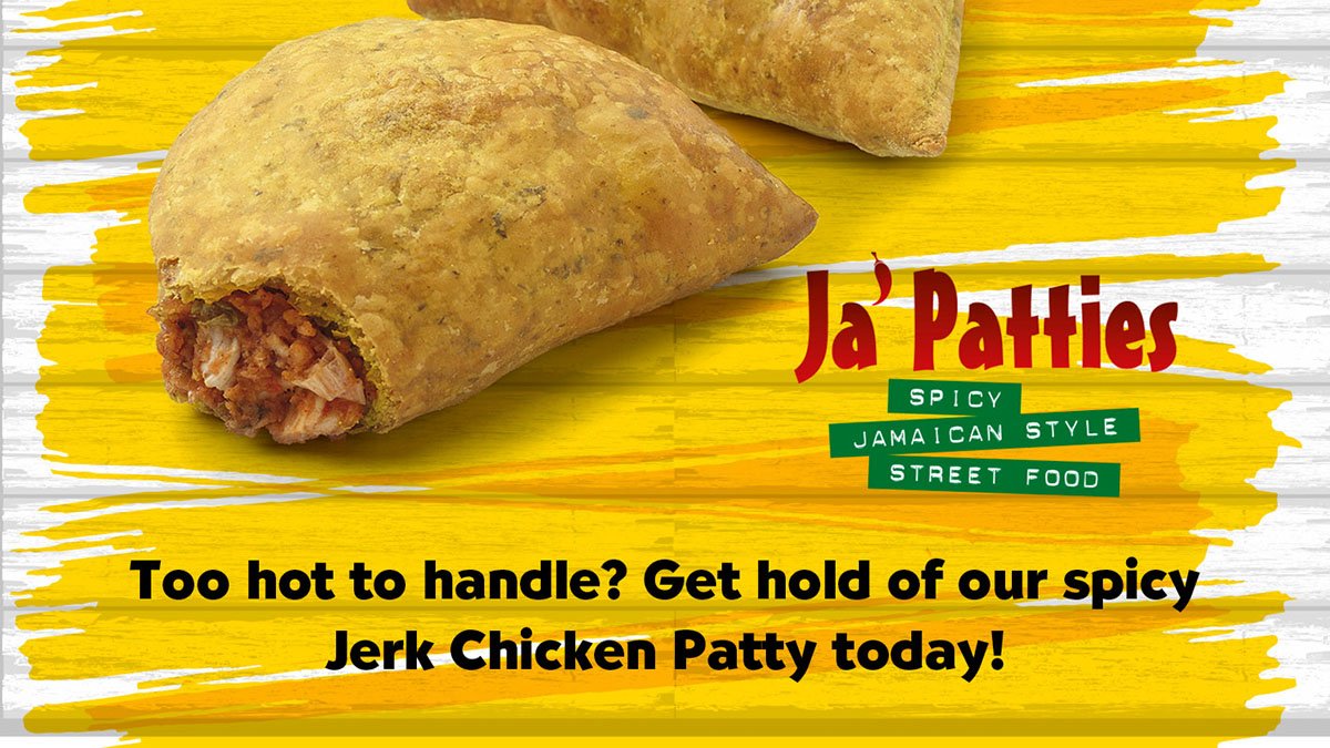 In dire need of some lunchtime inspo? Look no further,  our top #TuesdayTip is to grab a spicy Jerk Ja'Patty as soon as hunger strikes.😋