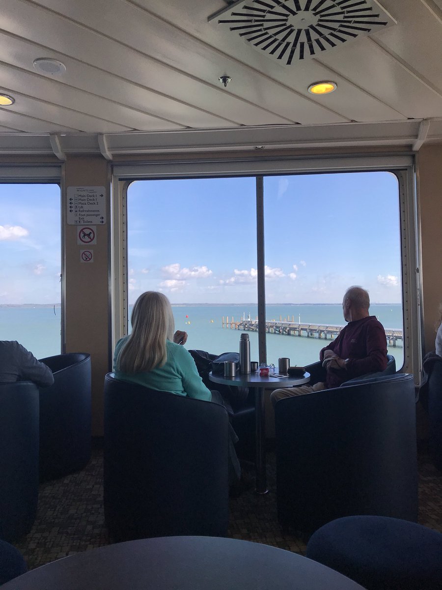 Voyaging back from a great stay <a href="/Royalhoteliow/">The Royal Hotel IOW</a>. Now on <a href="/WightlinkTravel/">Wightlink Travel</a>, wonder if I could pop up to the bridge? 😆