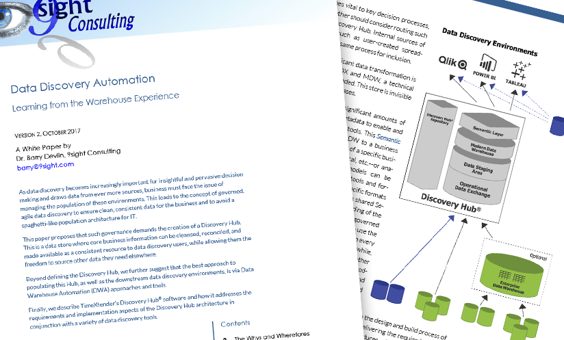 White paper on #Data Discovery #Automation by @BarryDevlin, #9SightConsulting hubs.ly/H095fnk0 #BI #Analytics #DiscoveryHub #DWA