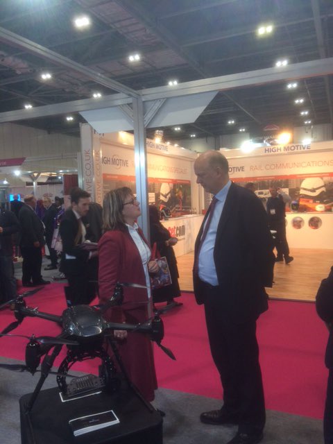 Chris Grayling, Secretary of State for Transport talking to our very own Judy Jackson about the integration and innovation of the ATX8 with the digital camera formats from Phase One.