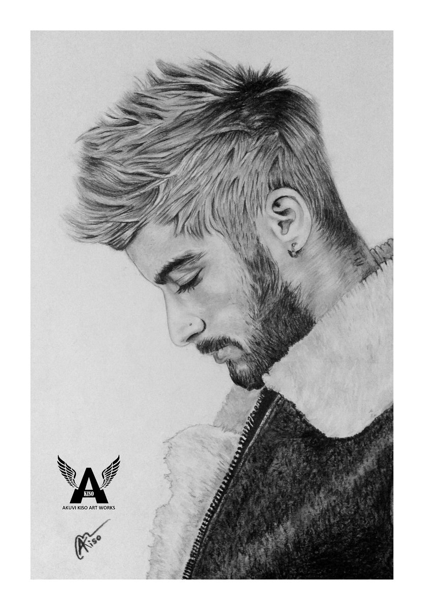 Pencil sketch of Zayn malik, image size:846x1200
