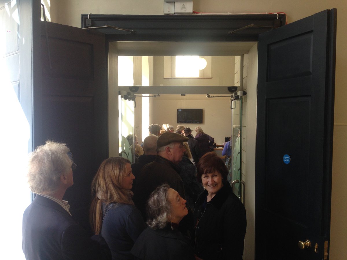 Museums_darwin's tweet photo. @ShireHallDorset is open! First ever queue! Come see it! #ShireHallIsHere https://t.co/0gIGe9zWUR