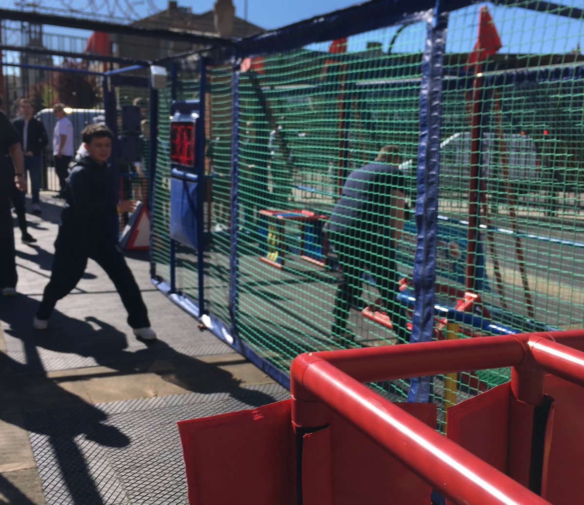 cricketfactory's tweet photo. We love a good challenge, who do you think winner is from @londonnautical Teacher vs pupil #DisabilityDay18 @surreycricket https://t.co/96suHMhngw