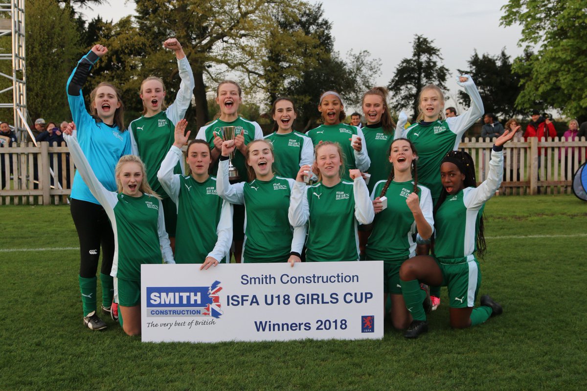 Congratulations to <a href="/bedes_sport/">#TeamBEDES</a> for winning the 2018 Smith Construction ISFA U18 Girls Cup! <a href="/isfafootball/">ISFA</a> #teamspirit #womensfootball
