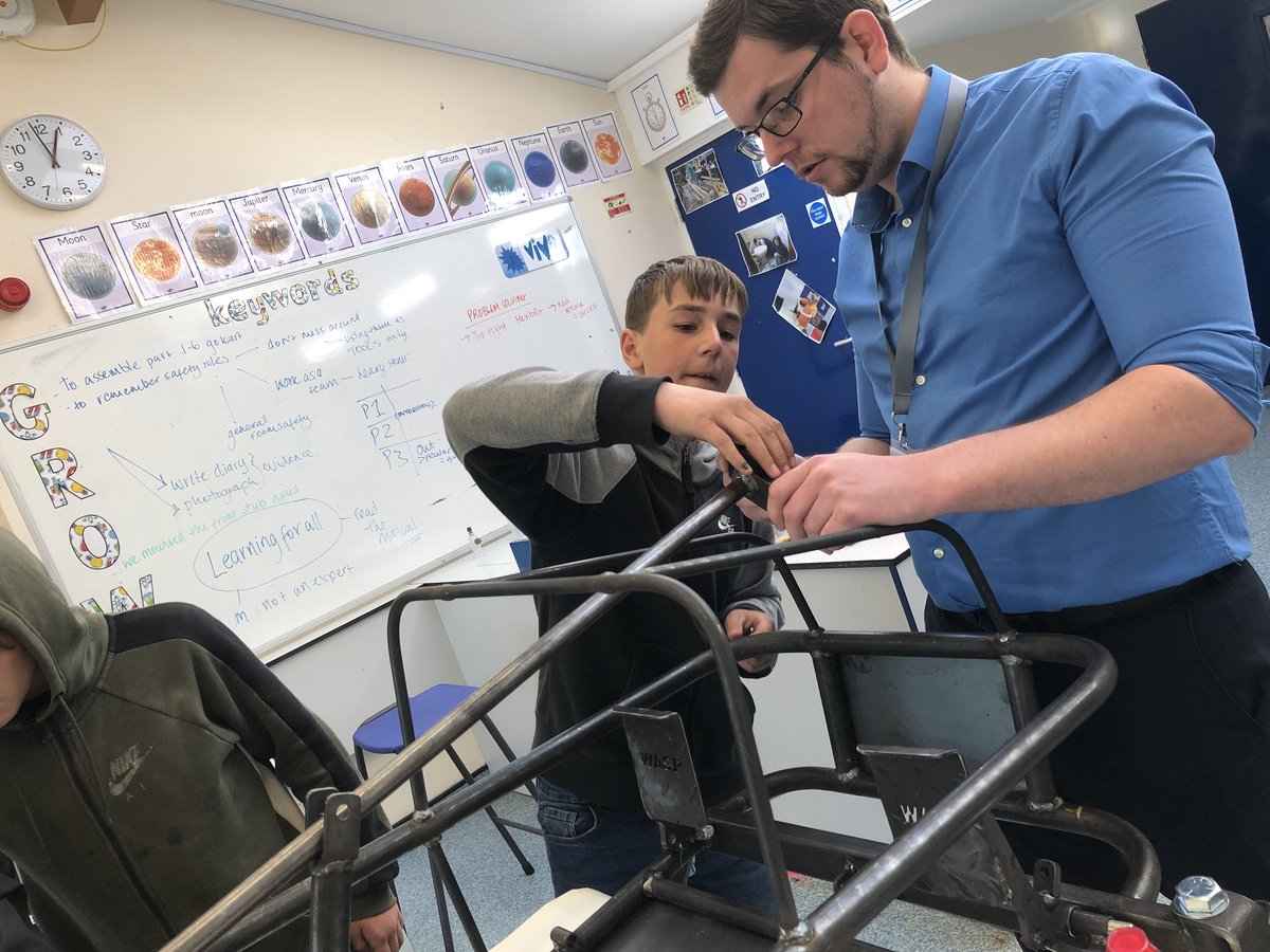 LWS_Art's tweet photo. Day one of Project Garage @LWSAcademy ... stung axles and steering column #rrstem https://t.co/3joMGSDgsV