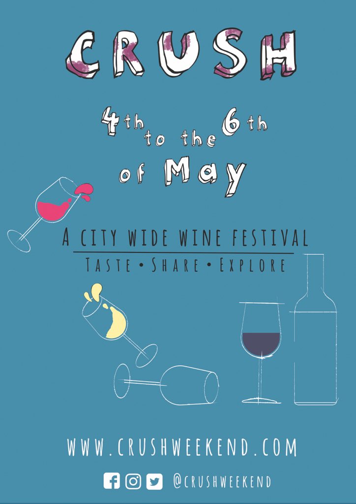 We’re excited to be taking part in the <a href="/Crushweekend/">Bristol // Wine</a>! Starting on Friday we have put together a special wine flight featuring unique wines that will test your tastebuds #Bristol #wine