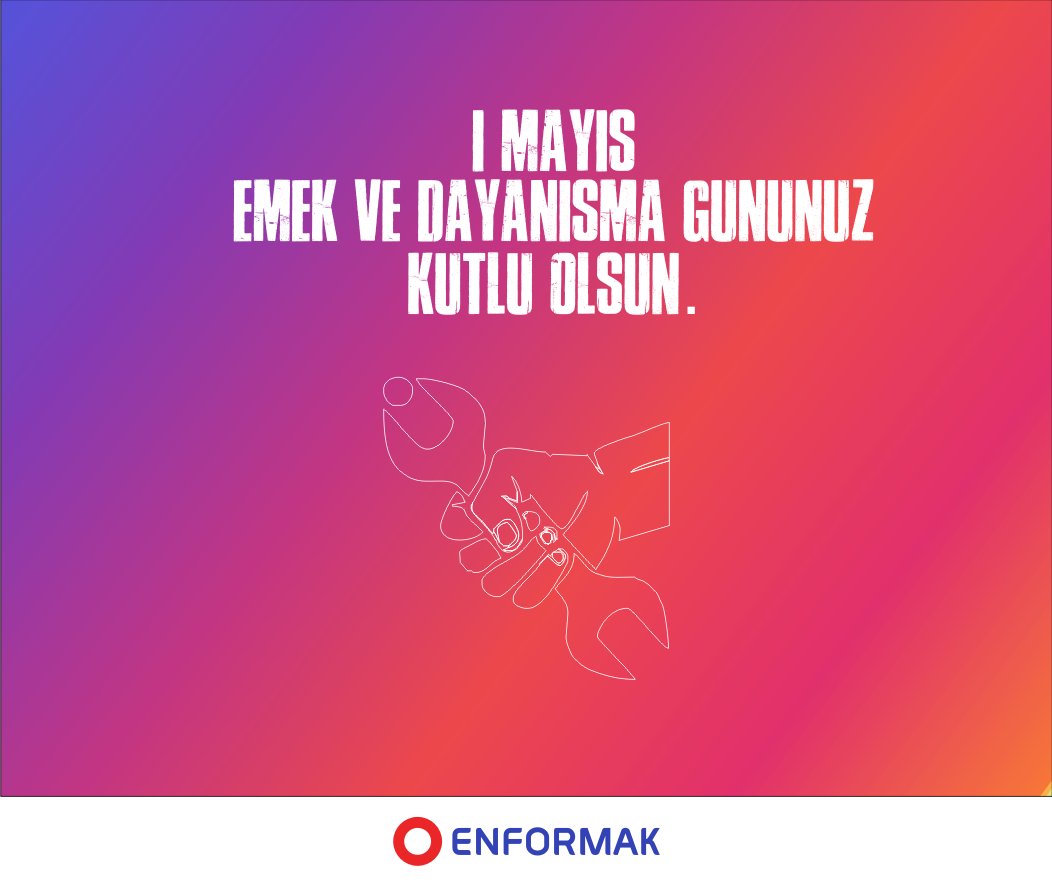 enformak's tweet photo. Emeğin ve Emekçinin Bayramı, 1 Mayıs Emek ve Dayanışma Günümüz Kutlu olsun...
Happy Labor Day.
#enformak #1mayıs #emek #dayanışma #LaborDay https://t.co/QmixvLKsZ5