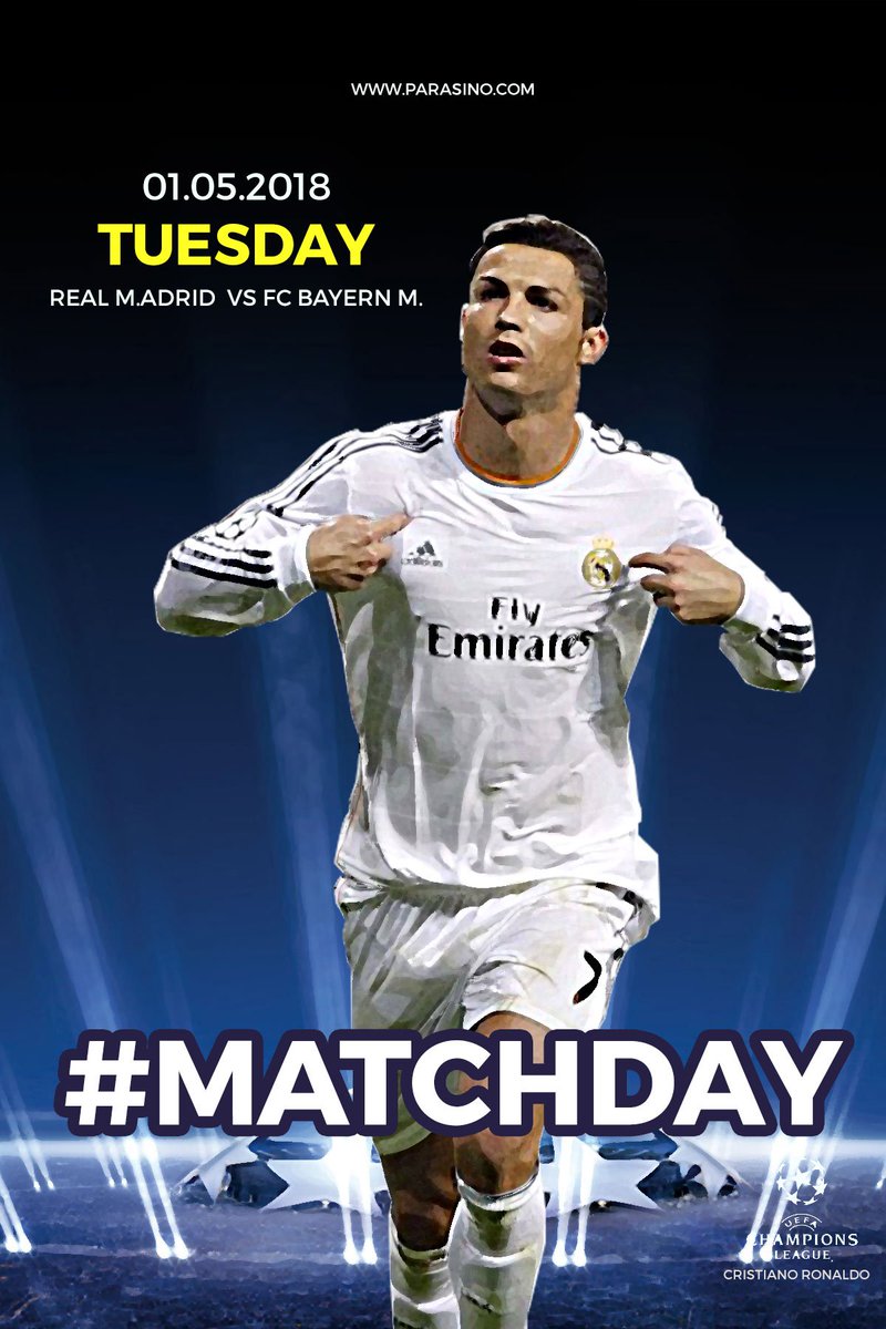 Parasino_com's tweet photo. #matchday
#Real Madrid Cf vs FC #Bayern Munich
https://t.co/92ptD7Tls3
#CL #parasino #rolando https://t.co/2CQiXXOIB9