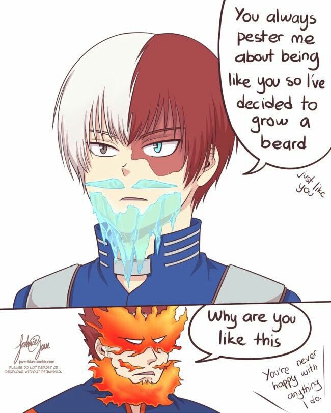 𝕿𝖔𝖉𝖔𝖗𝖔𝖐𝖎 ♚ On Twitter I Look Good With A Beard Right Mha Bnha