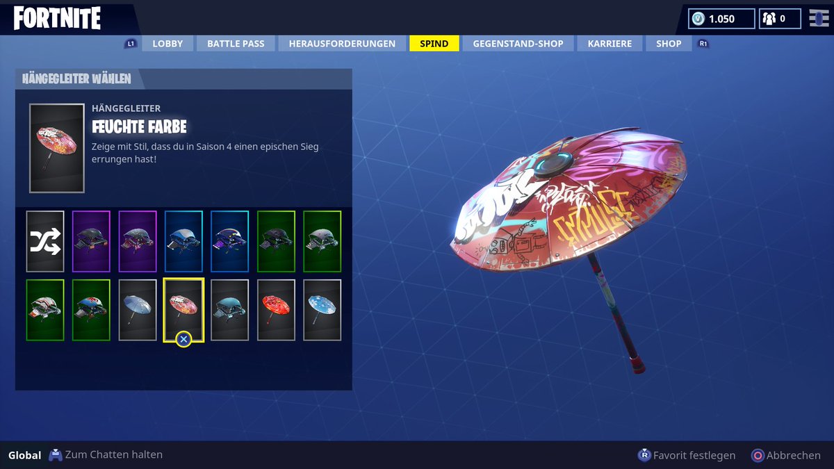 Fortnite season 5 win umbrella