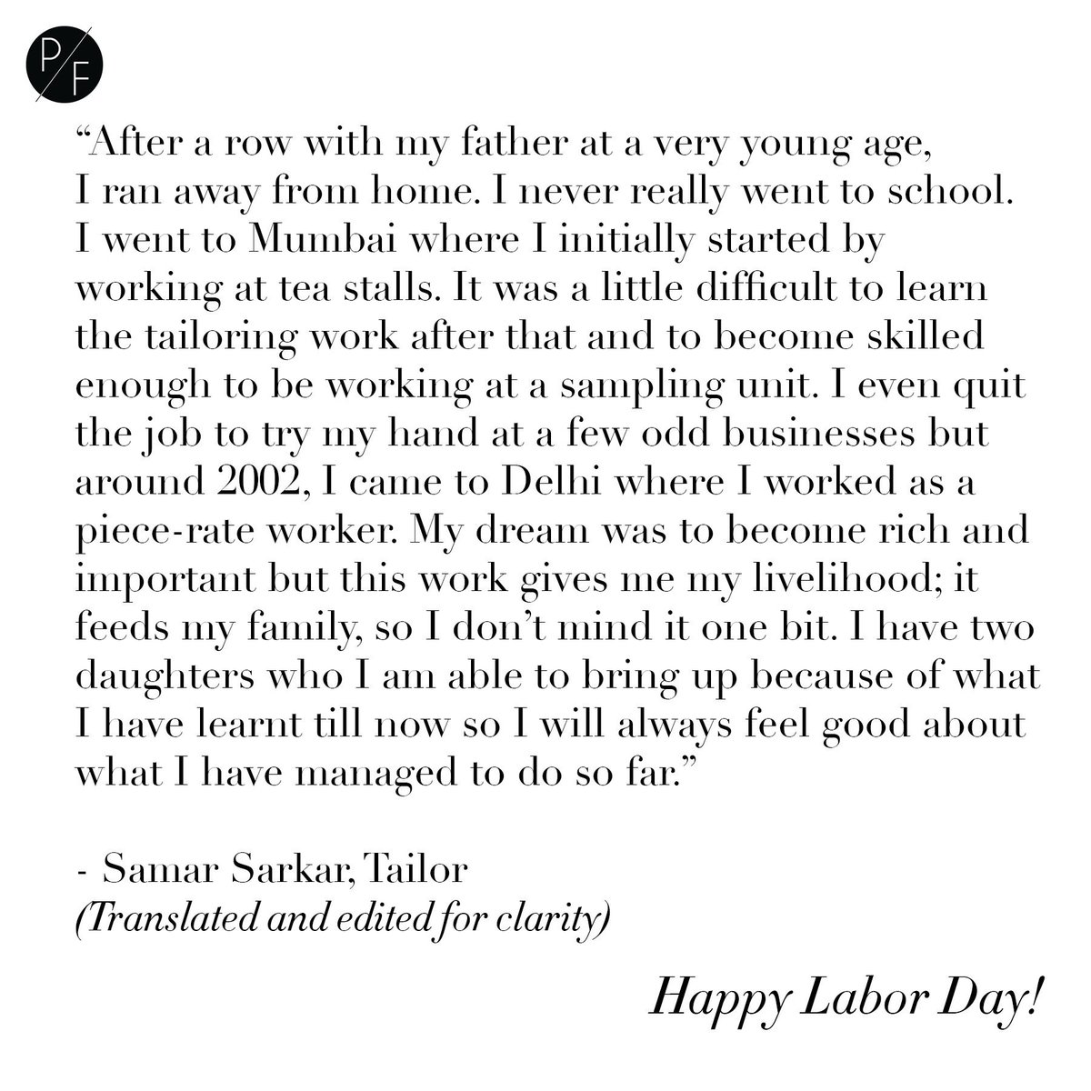 Postfold's tweet photo. Happy workers in #ethicalfactories make our day! #HappyLaborDay ✨ #ethicalfashion #postfold https://t.co/IqI4u4vB0d