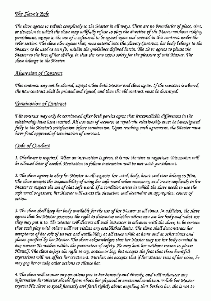 Here is an official Sub Slave contract, if you are my property, then you must, put I and your name, agree to be completely owned by <a href="/TheChristianGry/">Christian Grey</a>, and post and pin on your account