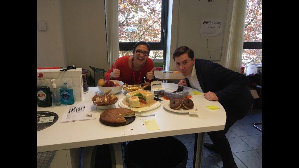 WAMReading's tweet photo. Let them eat cake (on Tuesdays)! Tuesday Treats has certainly been a hit with WAM! Reading team members @RuthScanlan14 and @AidenBeck .
We’ll be having bake sales on the first Tuesday of the month until September to raise money for WaterAid! #bakesale #cake #tuesdaytreats https://t.co/H7oGWS3uV1