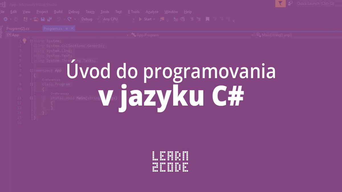 skillmea_sk's tweet image. Hot novinka na #Learn2Code: online kurz programovania v C#. Do kurzu sa prihlasuj na learn2code.sk/kurzy/uvod-do-… #csharp #kurz #vzdelavajsaonline