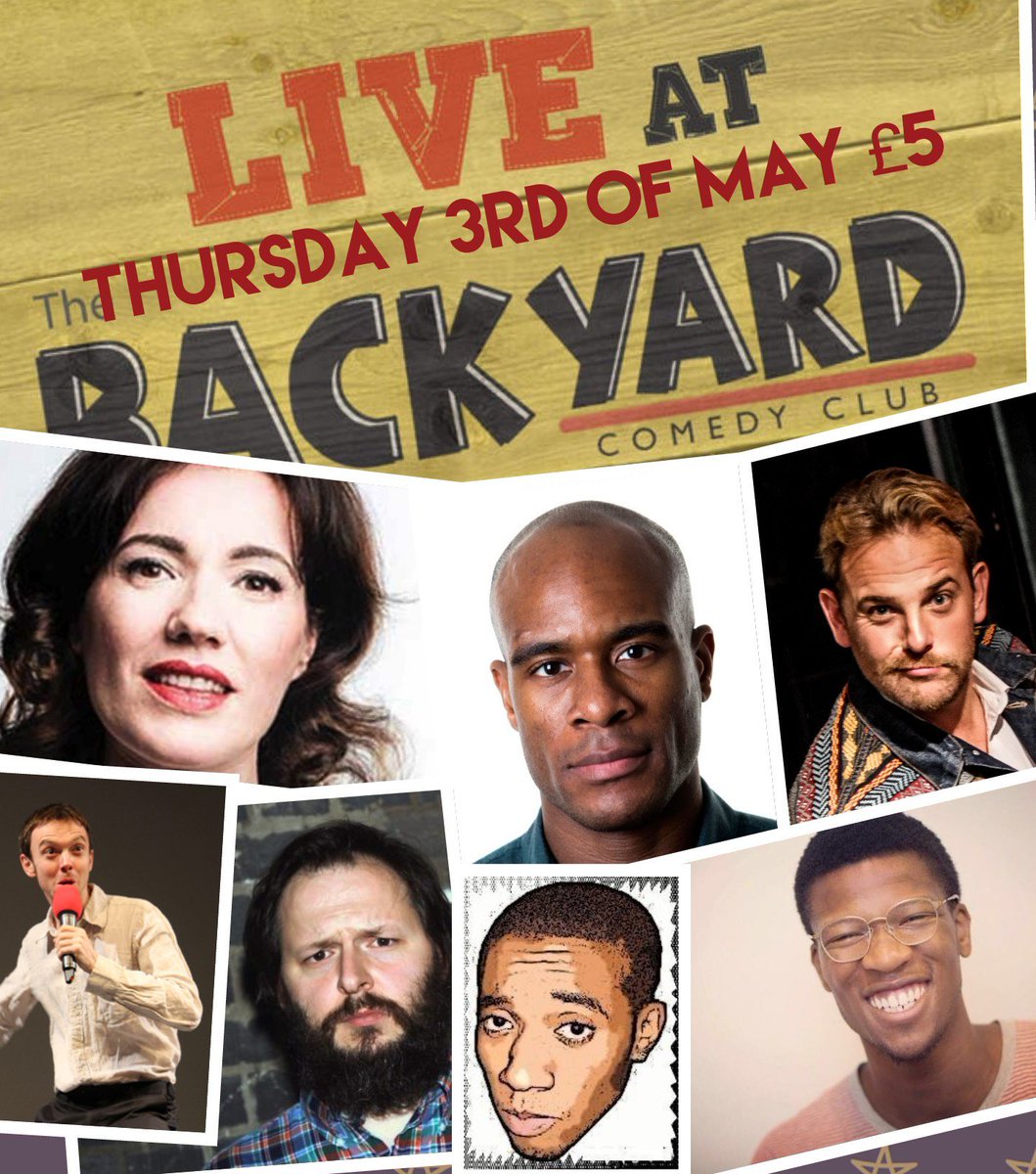 This Thursday do we have a show for you. @GriffTheJoker <a href="/BenClover_/">Ben Clover - "Heckling Masterclass" @EDFRINGE</a> <a href="/PeanutHowe/">Julius Howe</a> <a href="/AkinOmobitan/">Akin Omobitan</a> <a href="/Wendy_Wason/">Wendy Wason</a> and your host <a href="/DWhitney/">David Whitney</a> all for only £5 . 
There Will Be Funny #bethnalgreen
Tickets from backyardbar.co.uk
