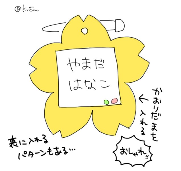 思い出したけど、幼稚園のとき香り玉を名札に入れるオシャレ文化が流行ってたな〜!(裏に入れる場合もある)同じ人いるかな…? 