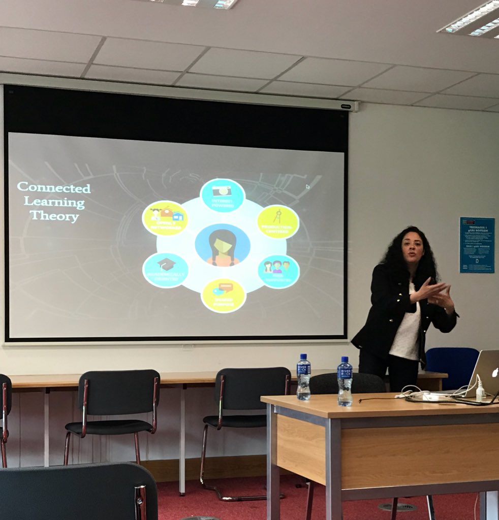 hey_km's tweet photo. Looking at connected learning theory this morning with @MiaZamoraPhD before we talk #netnarr. #campuscreate https://t.co/vyVSdVxw5B