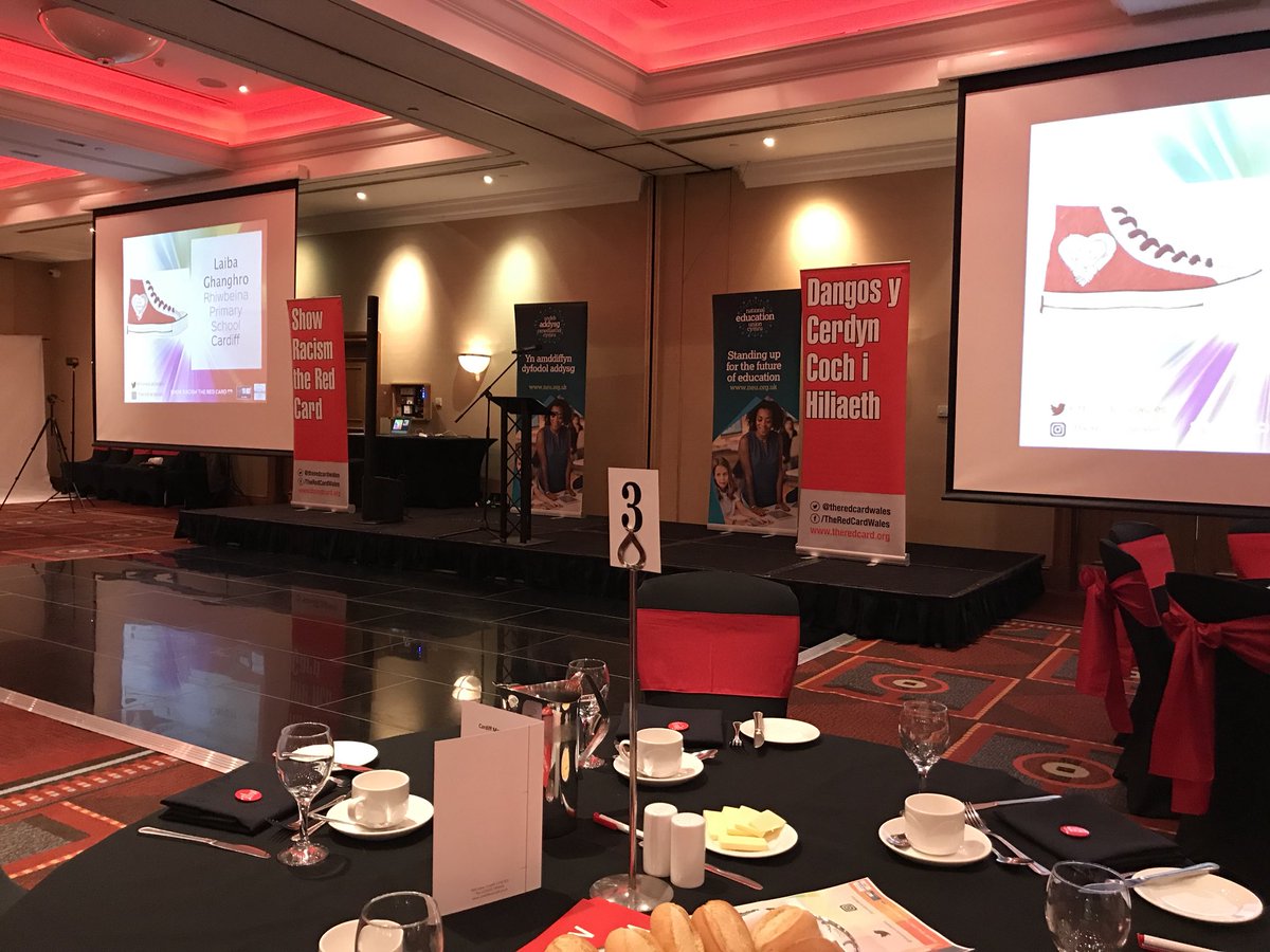 And so the 2018 <a href="/theredcardwales/">SRtRC Wales | Cymru 🏴󠁧󠁢󠁷󠁬󠁳󠁿</a> School Competiton Awards Ceremony is underway at the <a href="/Marriott/">Marriott Hotels</a> #Cardiff..... #Charity #AntiRacism #AntiDiscrimination