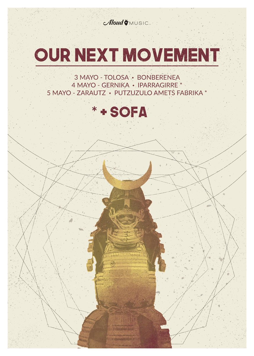 AloudMusic's tweet photo. Fin de semana muy math el que se avecina:

Our Next Movement:
03/05 - Tolosa
04/05 - Gernika
05/05 - Zarautz

El Tercer Semestre
04/05 - Sabadell https://t.co/RMWdmqYZRW