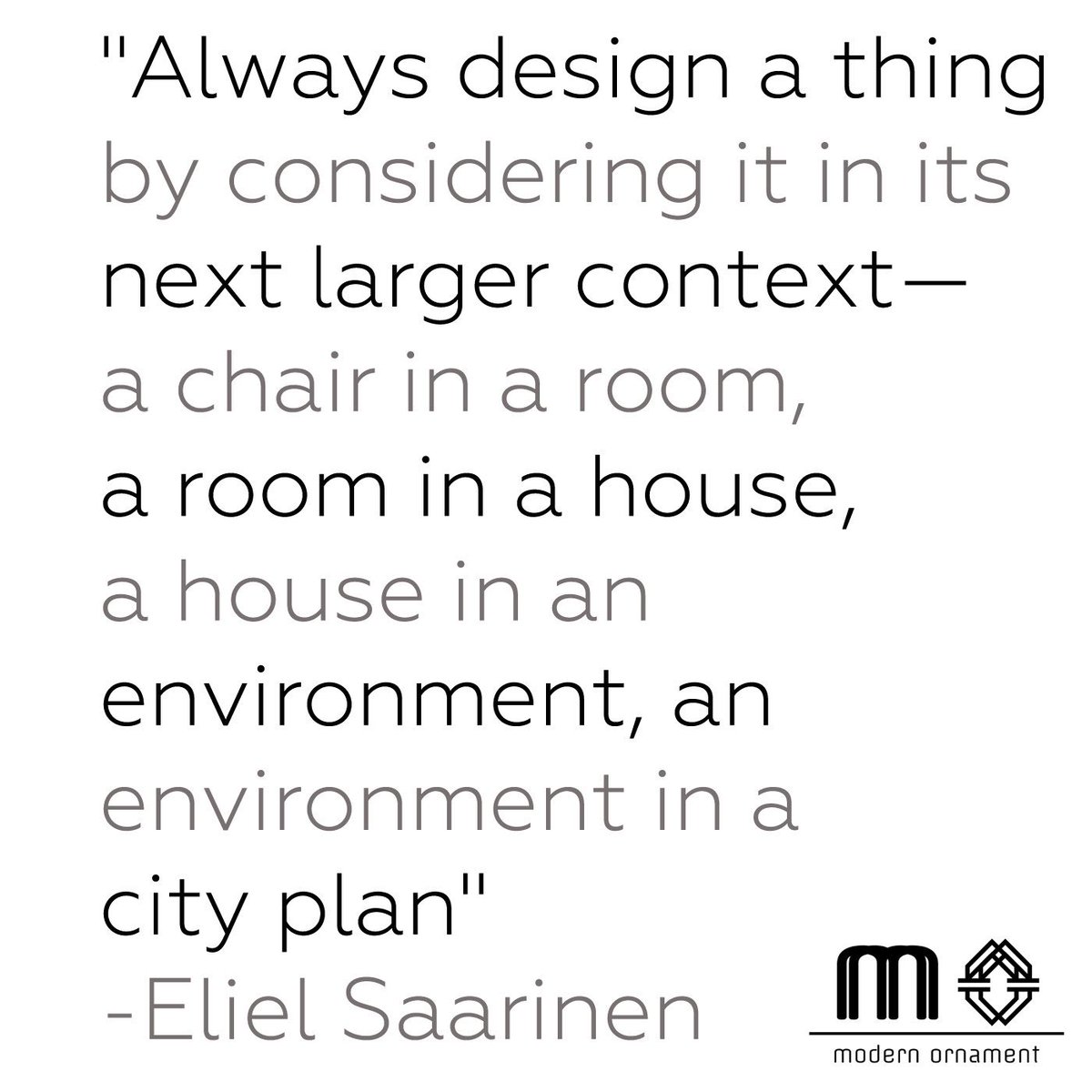 modernornament's tweet photo. Design + context are important✨ #modernornamentstore #distinctivelyyou
#interiordesign #architecture #inspiration #quotes #architecturequotes #Creative #designinspiration #creativelyfound #livecreatively #context #room #house #environment #cityplan #saarinen #TuesdayMotivation https://t.co/OGMtDQYgKn
