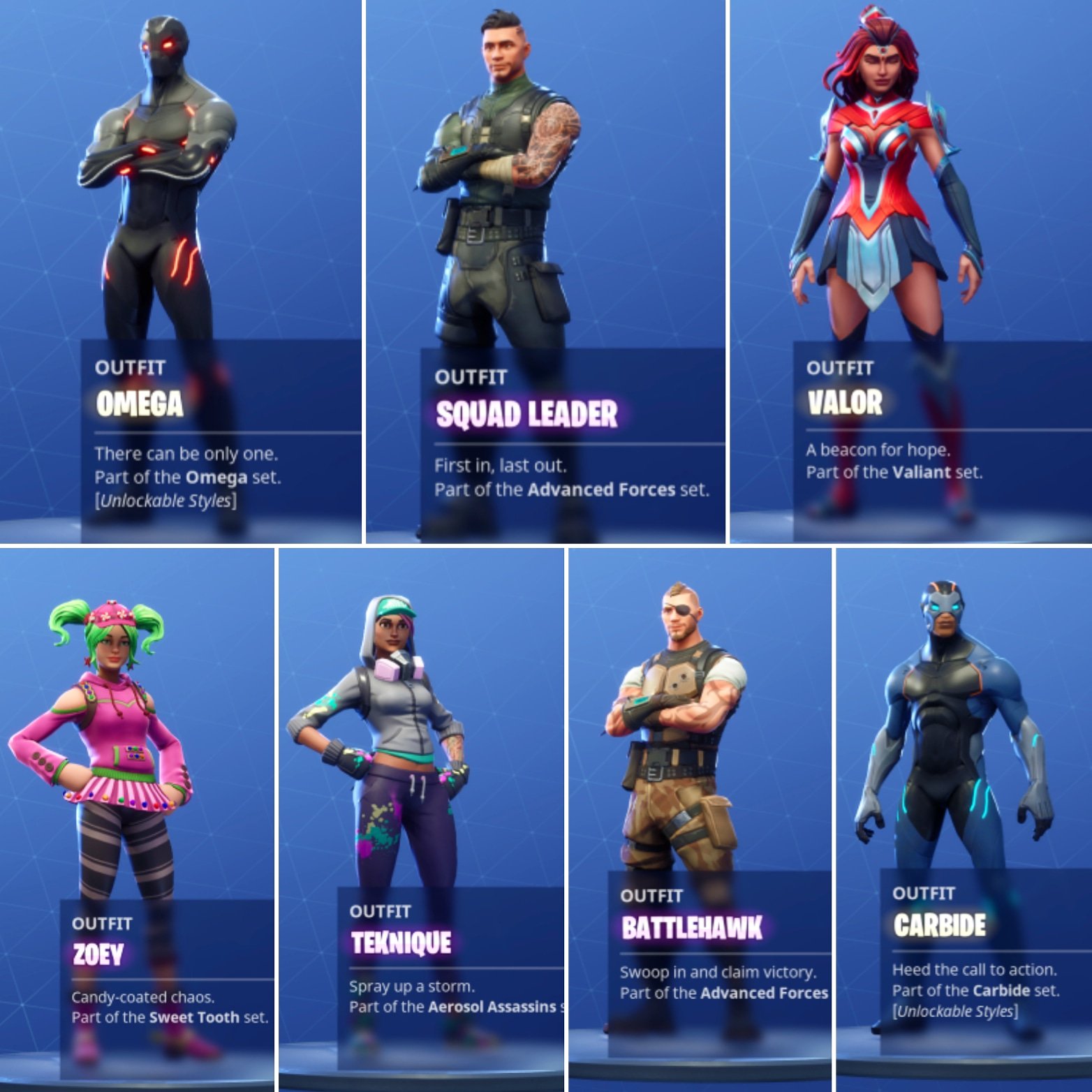 aceleración Perenne Maestro 🅽🅴🆁🅳🅿🆈 on Twitter: "Todas las skins que puedes obtener al progresar de nivel en la Temporada 4 con el Pase de batalla en #Fortnite. (abajo derecha -> arriba izquierda) https://t.co/d0EpfpfI4X" / Twitter aceleración Perenne Maestro 🅽🅴🆁🅳🅿🆈 on Twitter: "Todas las skins que puedes obtener al progresar de nivel en la Temporada 4 con el Pase de batalla en #Fortnite. (abajo derecha -> arriba izquierda) https://t.co/d0EpfpfI4X" / Twitter