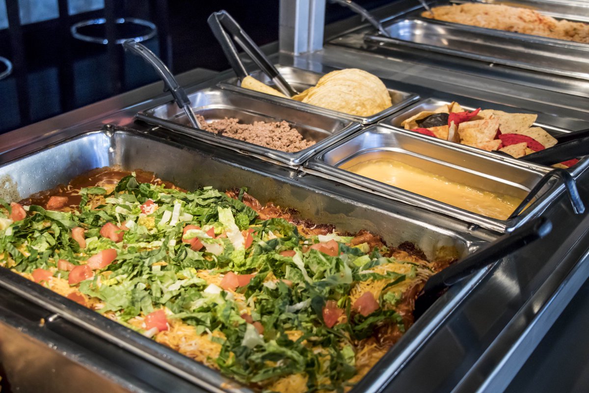 fly2steakhouse's tweet photo. Get a jumpstart on #CincodeMayo with our Tuesday buffet! All-you-can-eat homemade enchiladas and taco bar from 11-1:30 PM 🌮 #fly2steakhouse https://t.co/jP3H0SgVNx