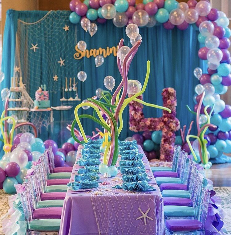 These decor ideas would be every little girl’s dream. #mermaidparty #underthesea