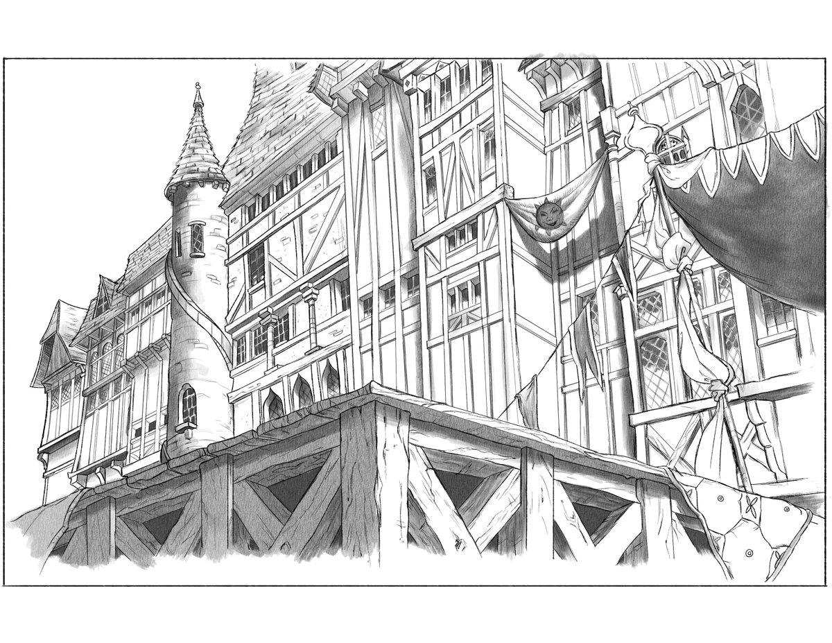 I haven't been posting much 'cause of finals, but here was one of my past layout assignments this semester - a mastercopy of a layout from hunchback of notre dame