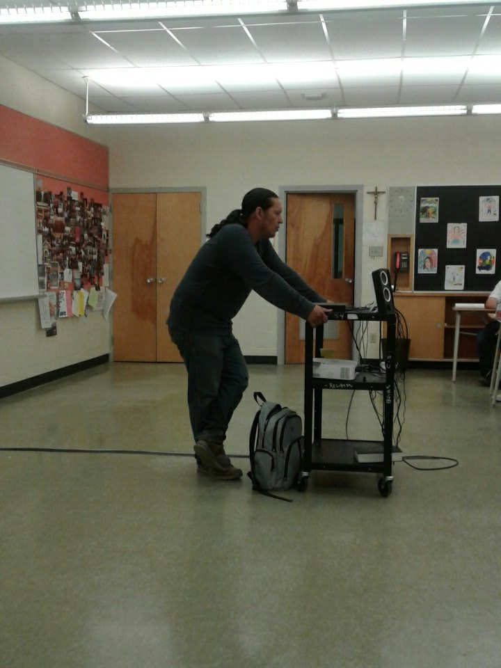 nkirk4homeless's tweet image. @RandyPages speaking to students at Bishop Grandin High School for their Social Justice Summit.