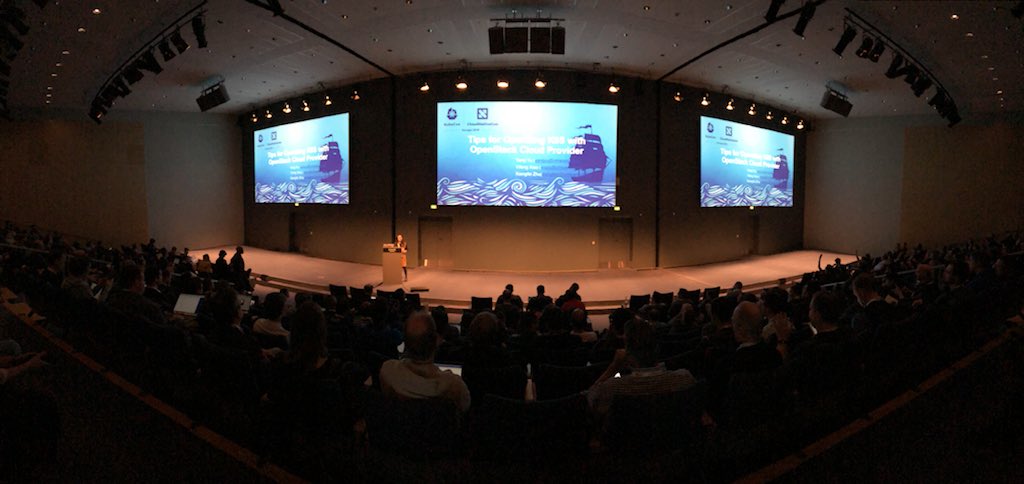jonasrosland's tweet image. Great lightning talks this afternoon at #KubeCon by Yang Yu who gave us insight into how to run #Kubernetes with OpenStack, and by @VladimirVivien who explained what @grpcio is and how to use it to build plug-ins for projects such as #containerstorageinterface.