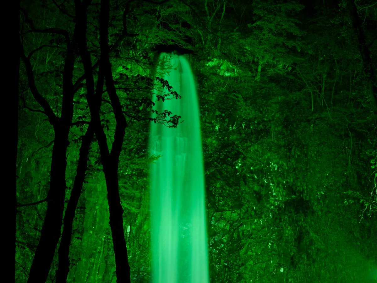 Mamii على تويتر 2018 04 30 玉簾の滝 山形県酒田市 滝 ライトアップ Lumixgf7