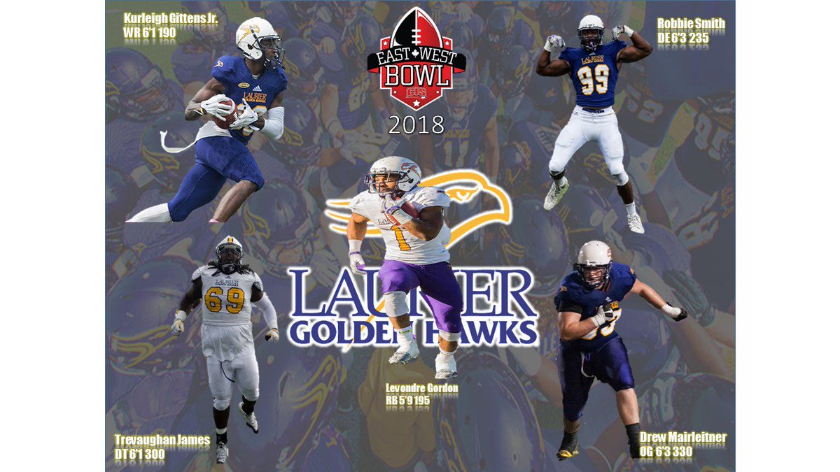 MichaelFaulds's tweet photo. TALENT ALERT!!! Five @LaurierFootball players going to @USPORTS_FB East/West Bowl in Quebec City next week! Congrats: @KurleighG @ChinGordon @DrewMair65 @RobSSmith_ @Bigmon74 #WeAreHAWKS https://t.co/HAz1pPBikg