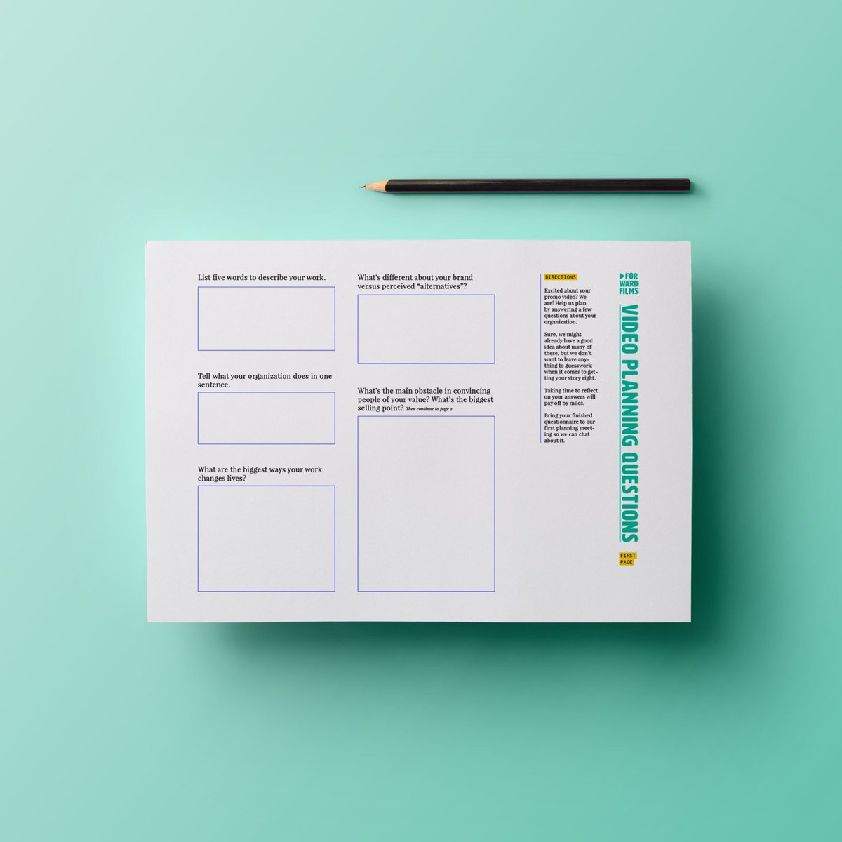 goforwardfilms's tweet photo. Creating a video? Get your head straight first with our video planning questionnaire: https://t.co/2xjC53eeTO https://t.co/CI8lIrUuF2