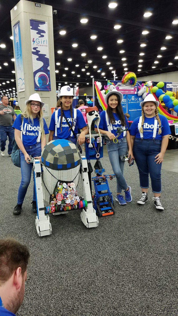 Vibots at Vex World Competition! Our girls are killing it! <a href="/MclaneSchool/">Mclane Middle School</a>