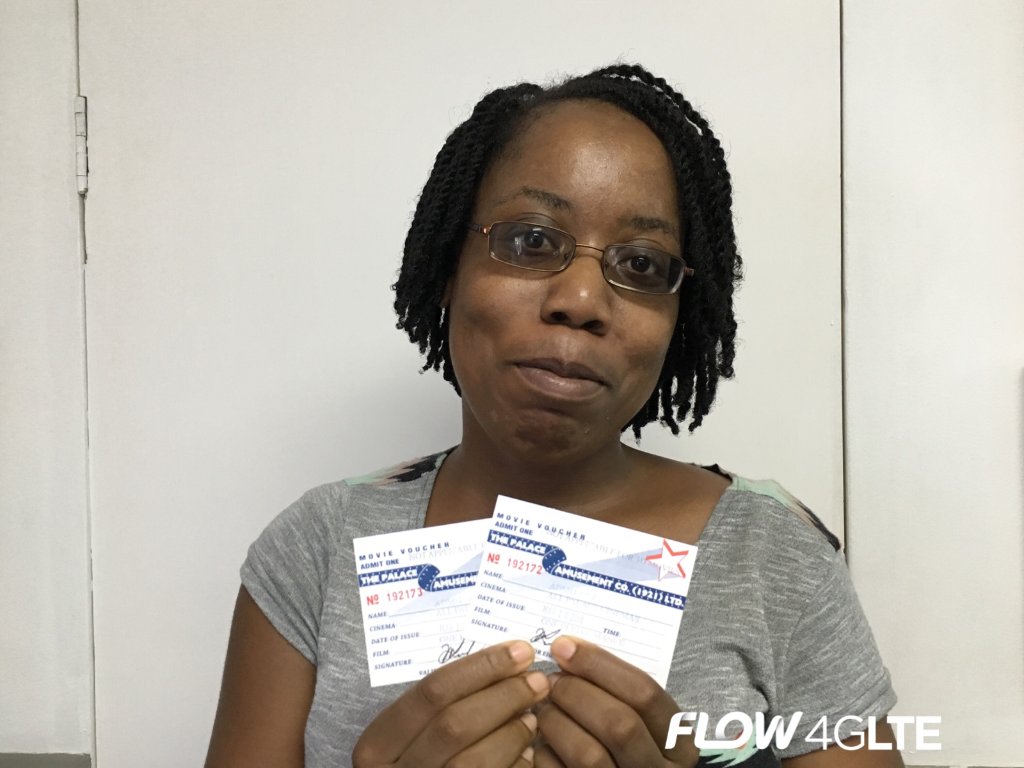 FLOWJamaica's tweet photo. Say hello to one of our lucky winners from our #FlowChamps competition! 🎉
Congrats to Jina-Leigh Ellis, a winner of a pair movie tickets. Stay tuned to our social media pages for more ways to win. https://t.co/IJAw2NutQ7