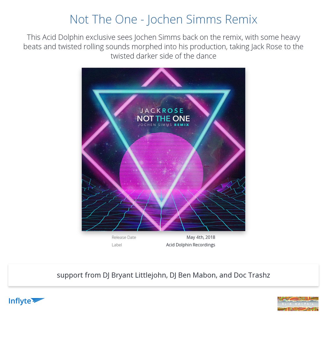 Cheers DJ Ben Mabon for the support on the <a href="/jackrosereal/">Jack Rose (JCK)</a> <a href="/jochensimms/">Jochen Simms</a> release
inflyteapp.com/r/5t8m1m