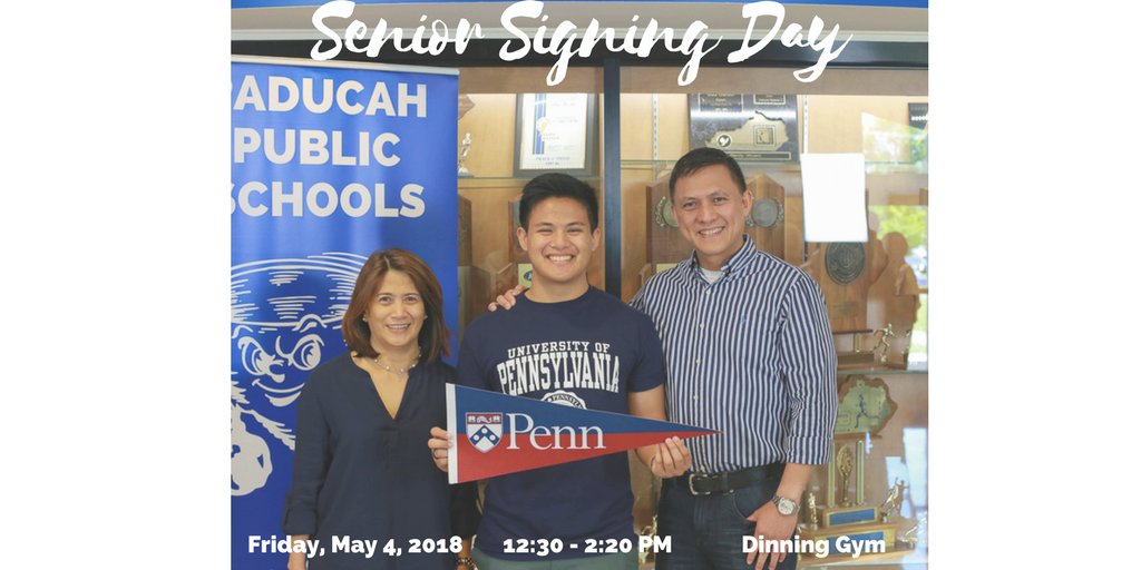 Join us at #Tilghman for senior signing day this Friday, May 4.