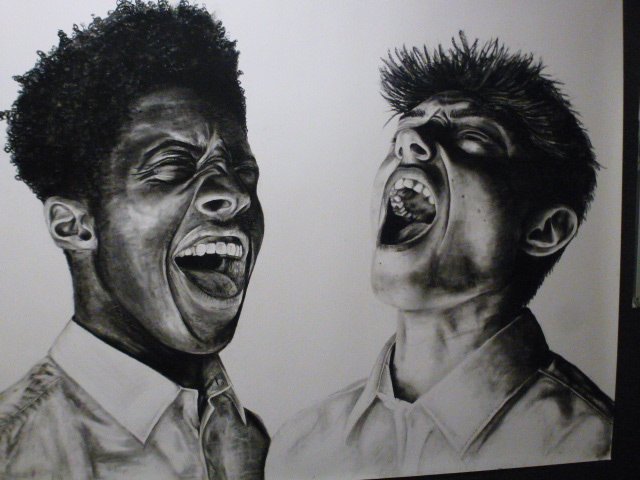 TrentCollegeArt's tweet photo. More pictures of the art exam work from today - excellent paintings and drawings and some very impressive wall sized charcoal drawings...
#gcseart #gcseartexam https://t.co/820zTU670D