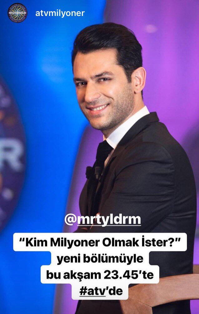 MRTYLDRMROMANIA's tweet photo. #atv #turkeytv #MuratYildirim #Turkish #actor #hosttv #tvshow #kimmilyonerolmakister #whowantstobeamillionaire @MYildirimResmi https://t.co/x9oWCLhAUG