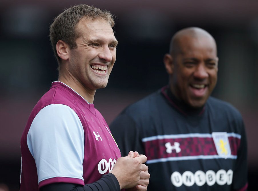 AstonVilla's tweet photo. How about these 2⃣ legends back on the Villa Park hallowed turf 🤗

The event was @Unibet's 'Play on the Pitch' fan campaign ⚽️

Great day ❤️🙌 https://t.co/aIsms9U9Vd