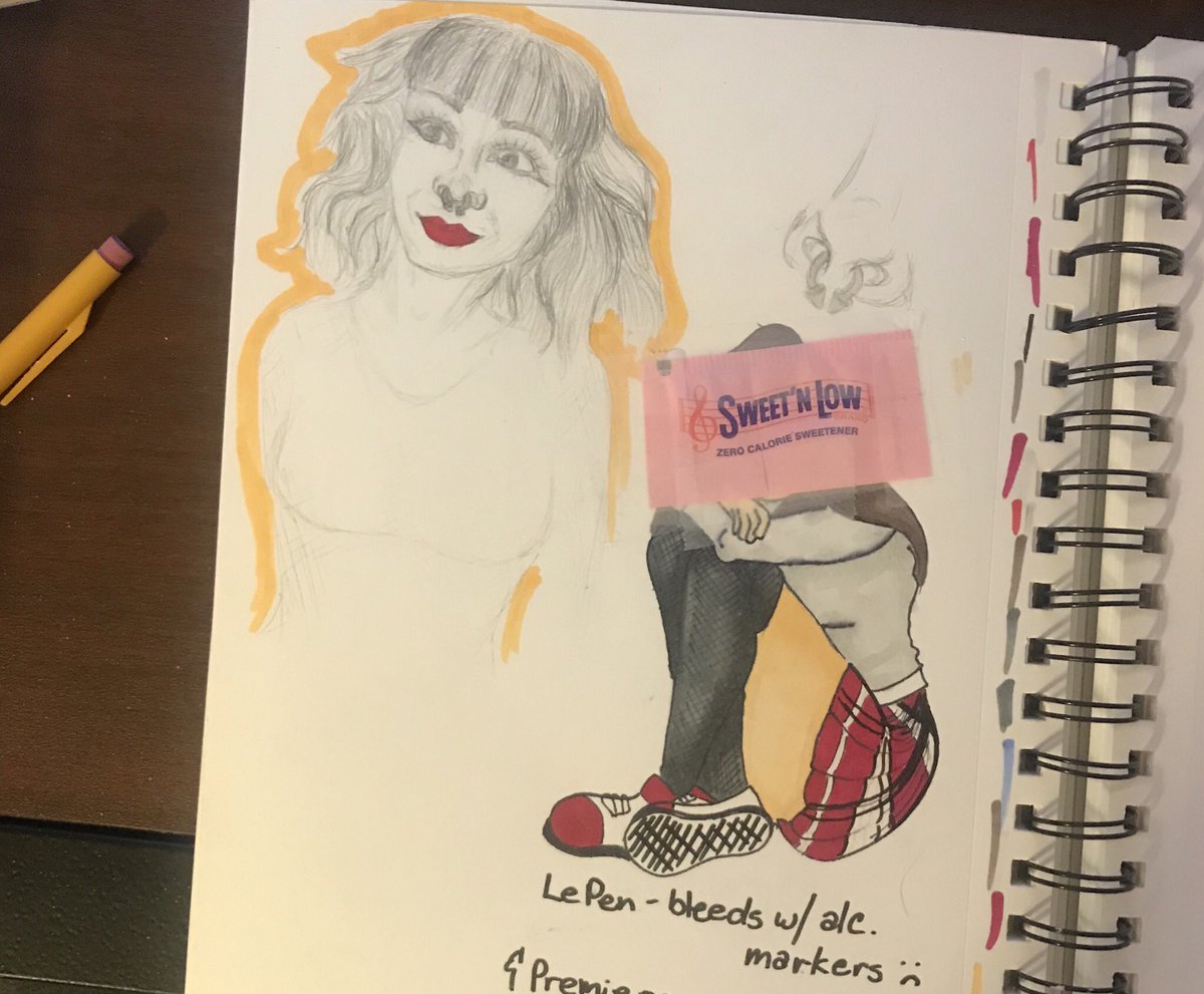 When you mess up the face line work so you just cover it with a packet of sweet’n low 🤷🏻‍♀️